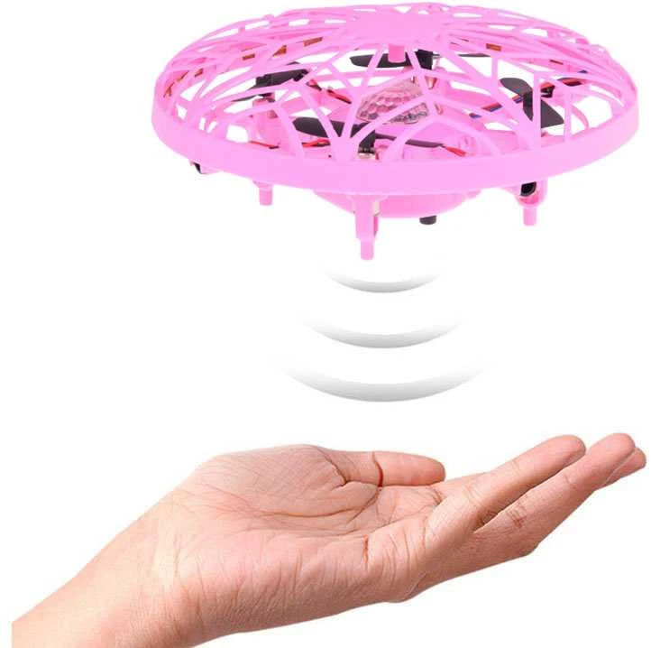 Skraidantis disko formos dronas su LED apšvietimu