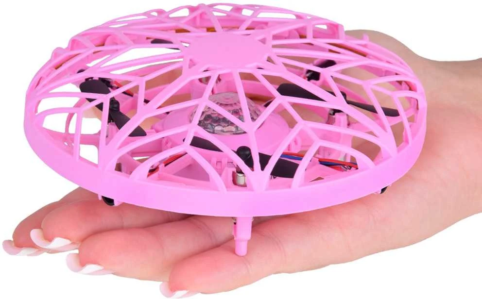 Skraidantis disko formos dronas su LED apšvietimu