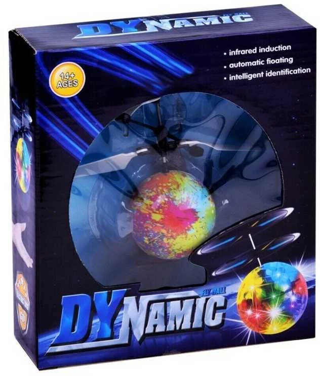 Skraidantis šviečiantis disko kamuoliukas valdomas ranka
