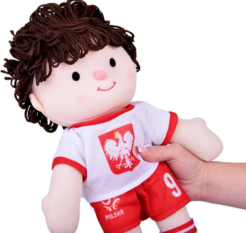Skudurinė lėlė - futbolininkas, 40 cm