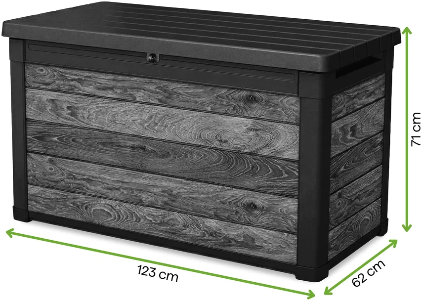 Sodo daiktadėžė Keter DECO DEC BOX, 380 l, Storm Pilkas