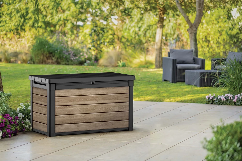 Sodo daiktadėžė Keter DECO DEC BOX, 380 l, Ashwood