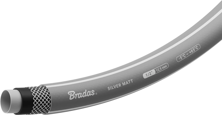 Sodo laistymo žarna Bradas Sidabrinis Matinis 1/2" - 20 m