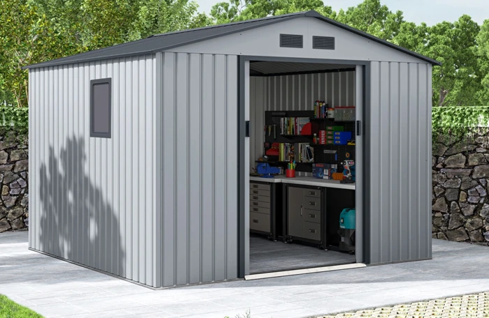 Sodo namukas HUDSON 9x8, Light Pilkas