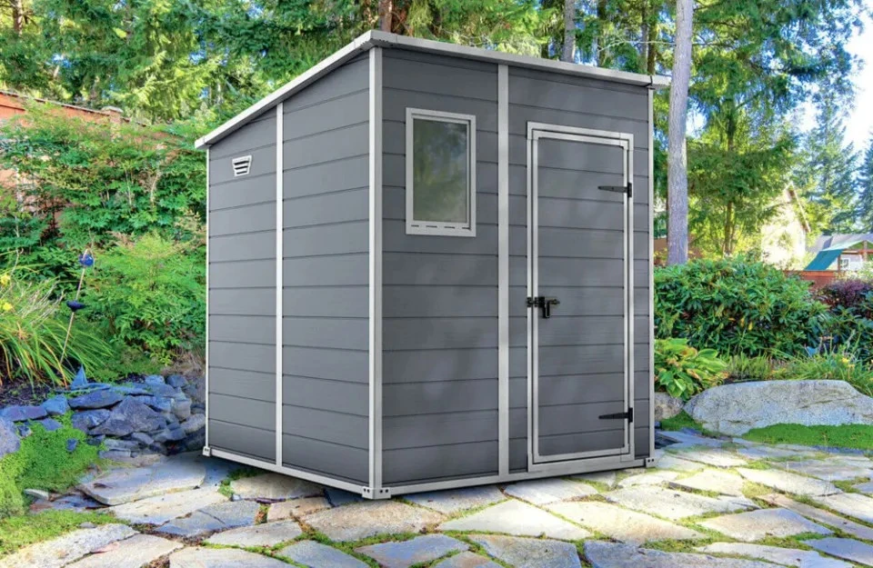 KETER sodo sandėliukas MANOR PENT 6x6 pilka/balta 183,5 x 185 x 200,5cm