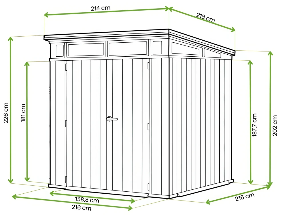 Sodo namukas Keter PENTHOUSE 7x7, Storm Pilkas