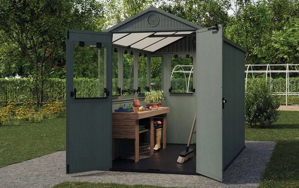 Sodo namukas - šiltnamis 2in1 Keter POTTING SHED 6x8, Žalias