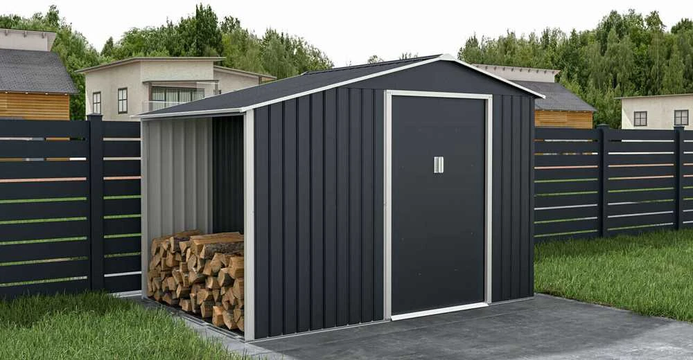 Sodo namukas su malkine MADISON 9x6, Cold Pilkas