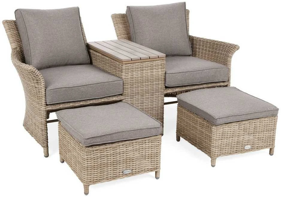 Sodo sofa Milos Plus, rusvai gelsvas / rusvai gelsvas Melange
