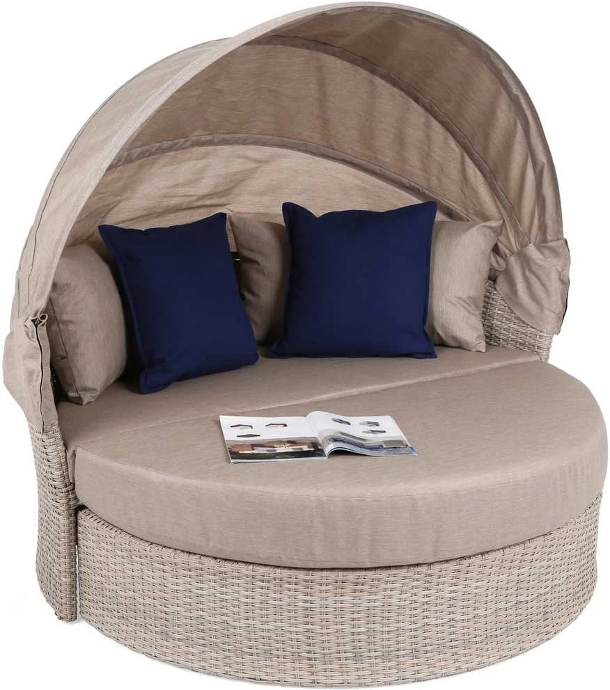 Sodo sofa Sydney, rusvai gelsvas / Brown Melange