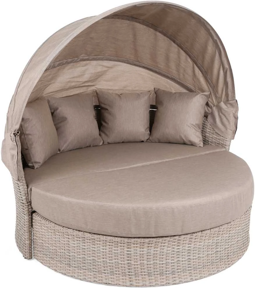 Sodo sofa Sydney, rusvai gelsvas / Brown Melange