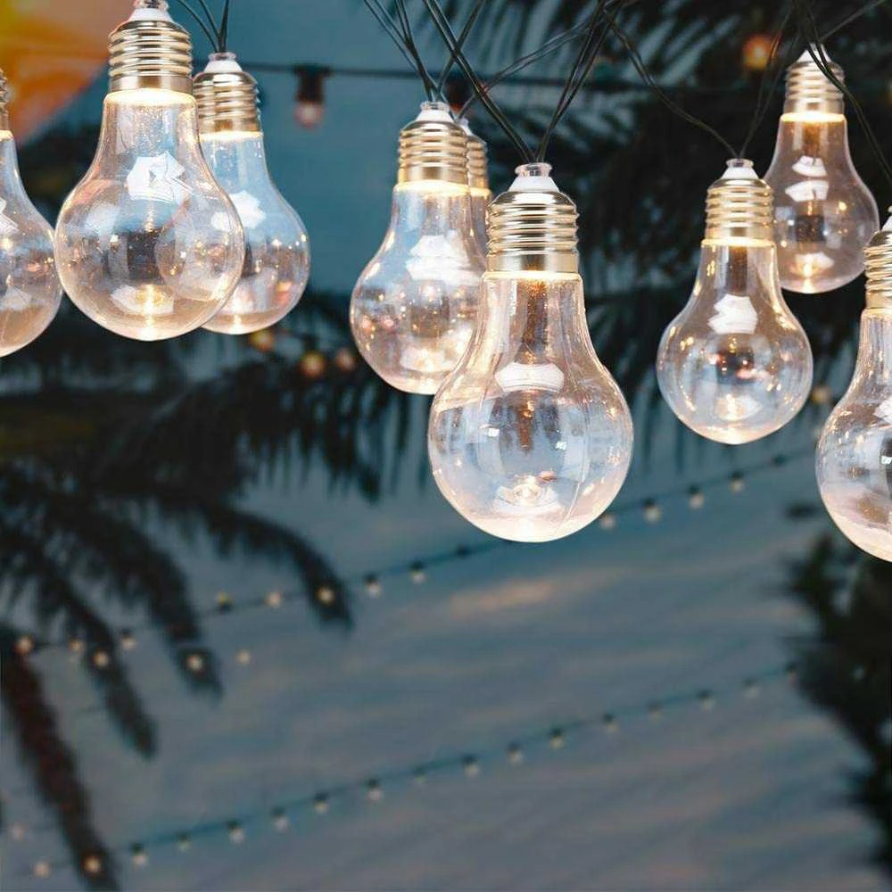 Soliarinė lauko girlianda lemputės Bulbs 10 LED