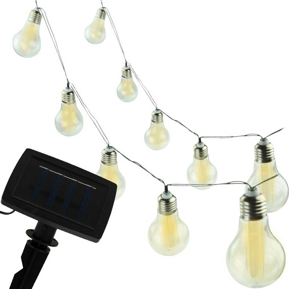 Soliarinė lauko girlianda lemputės Bulbs 10 LED