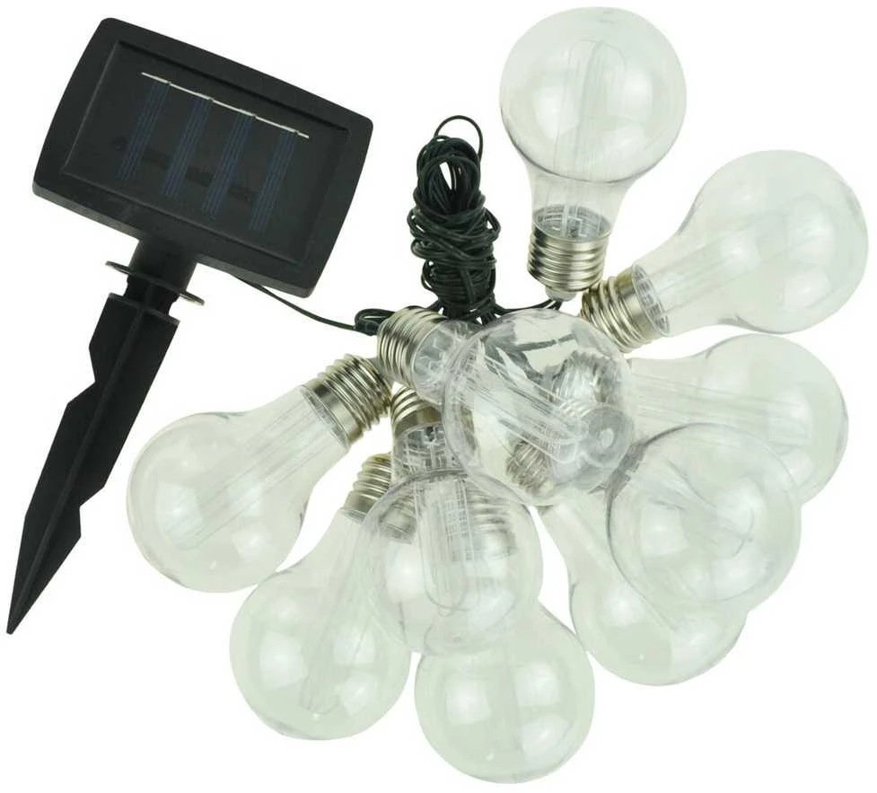 Soliarinė lauko girlianda lemputės Bulbs 10 LED