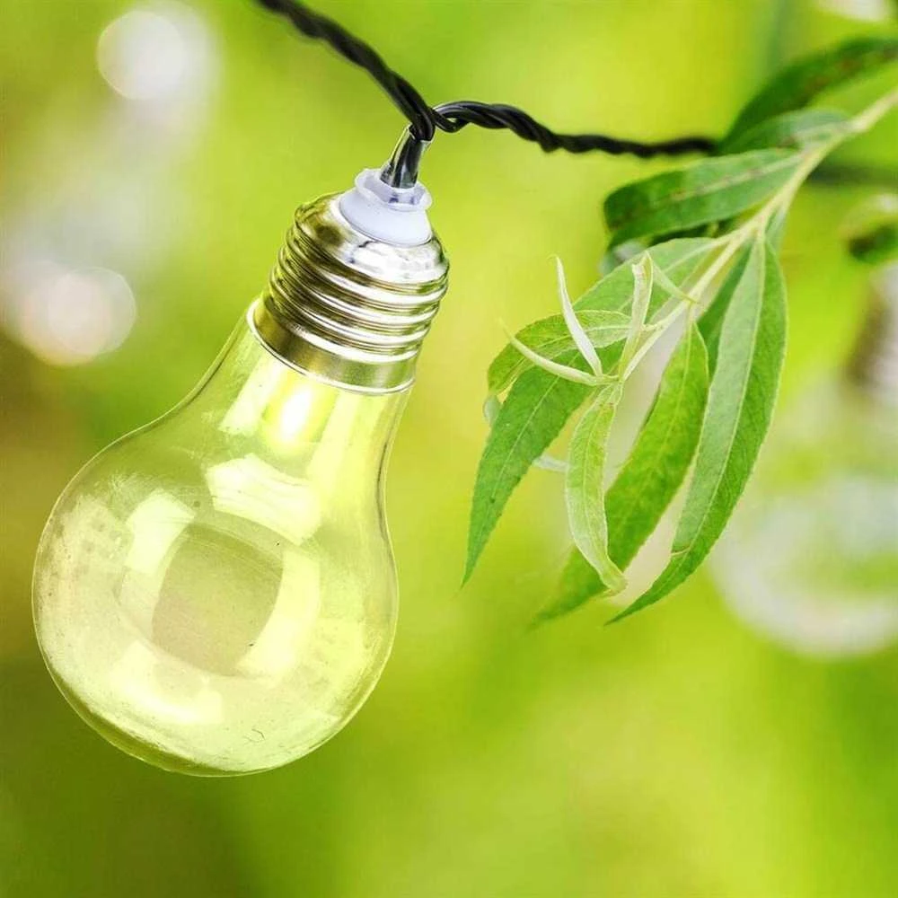 Soliarinė lauko girlianda lemputės Bulbs 10 LED