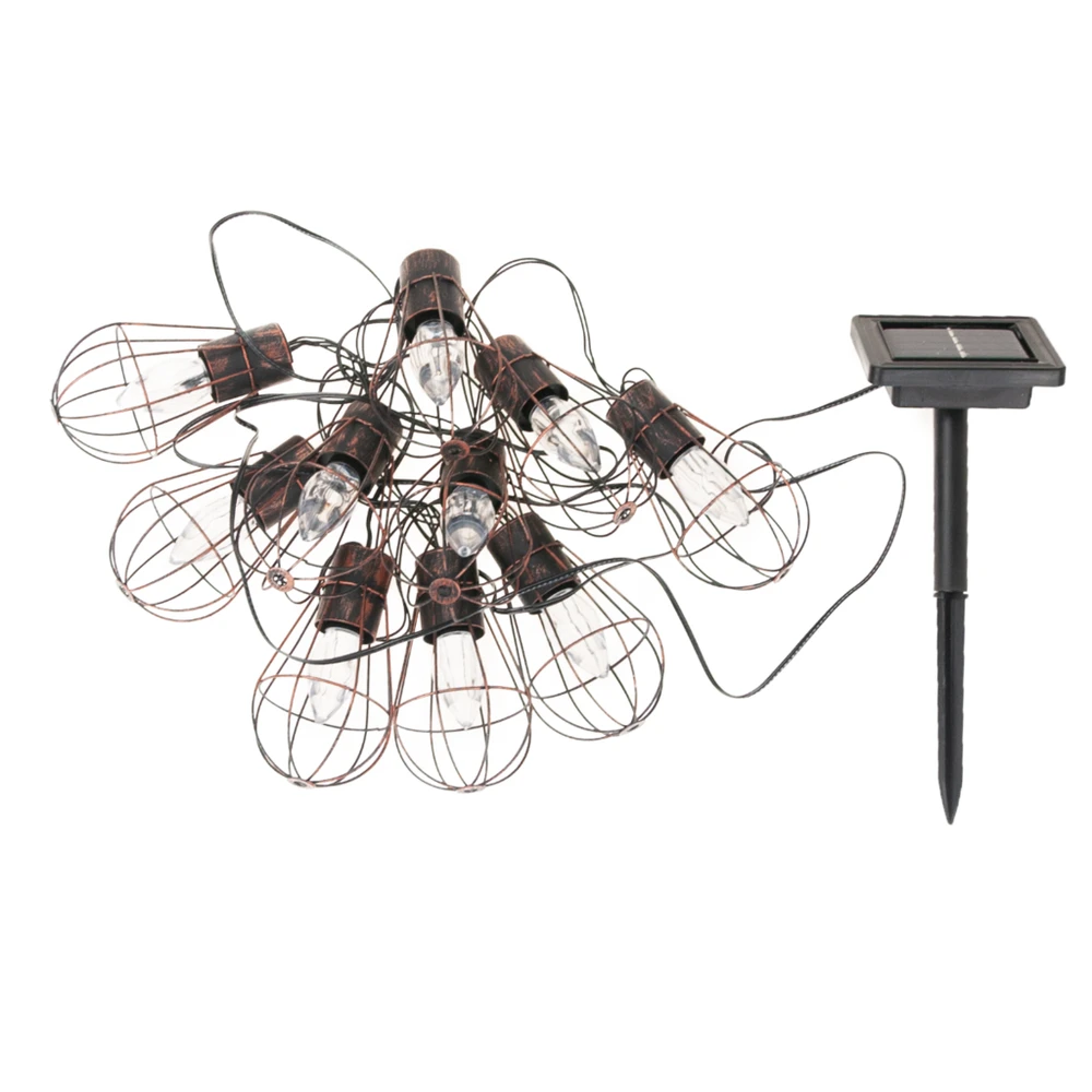 Soliarinė lauko girlianda lemputės Loft Copper 10 LED