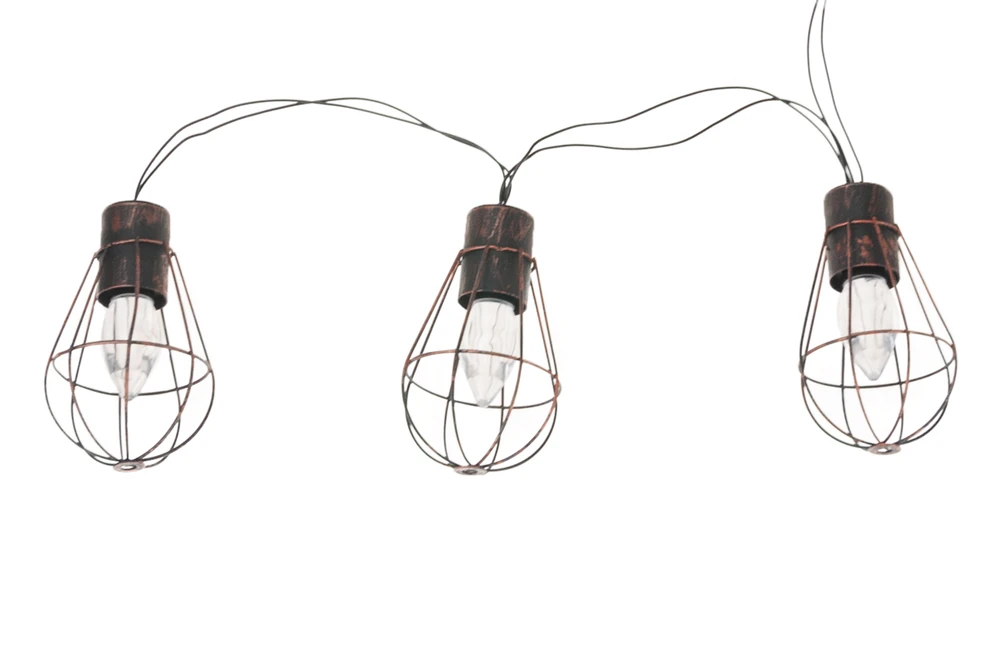 Soliarinė lauko girlianda lemputės Loft Copper 10 LED