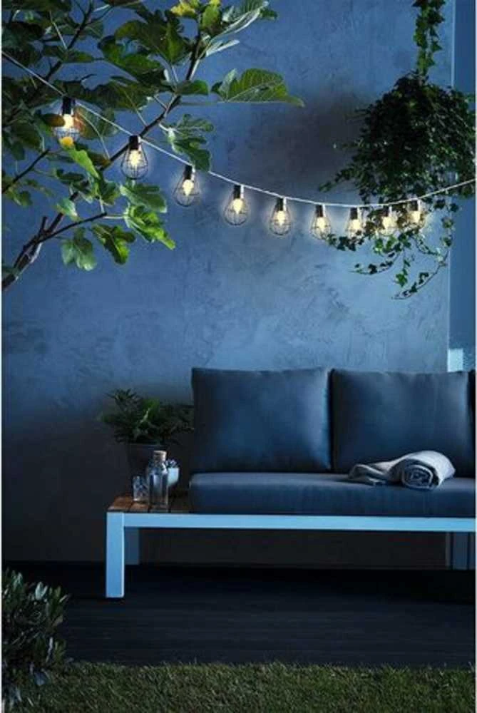 Soliarinė lauko girlianda lemputės Loft Copper 10 LED