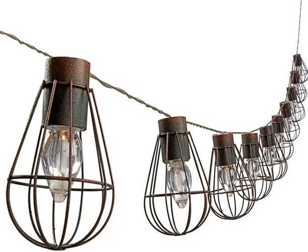 Soliarinė lauko girlianda lemputės Loft Copper 10 LED