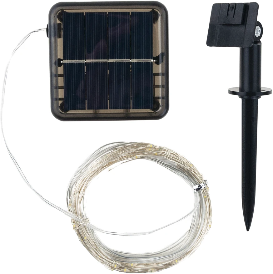 Soliarinė lempučių girlianda 100 LED, šiltai balta