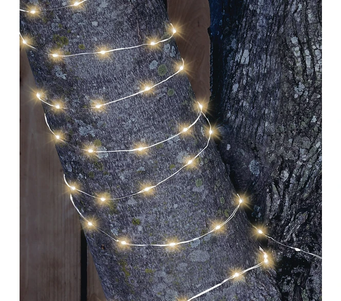 Soliarinė lempučių girlianda 100 LED, šiltai balta