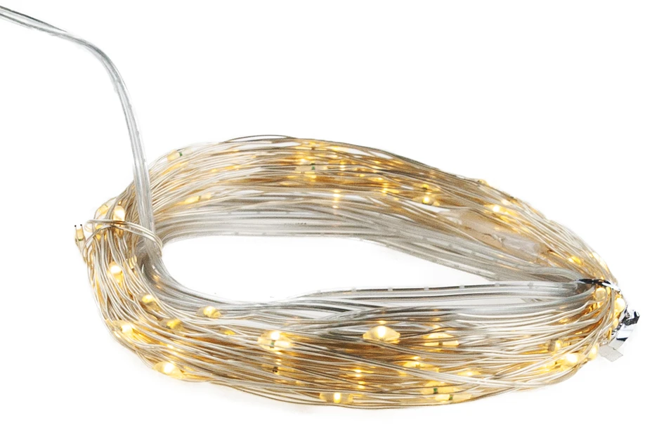 Soliarinė lempučių girlianda 100 LED, šiltai balta