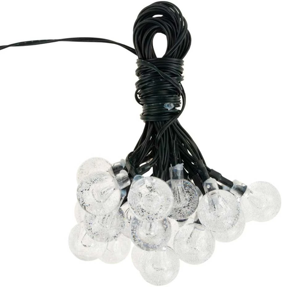 Soliarinė lempučių girlianda 20 LED, 5 m, šaltai balta