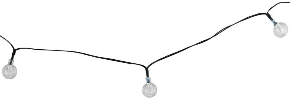 Soliarinė lempučių girlianda 20 LED, 5 m, šaltai balta