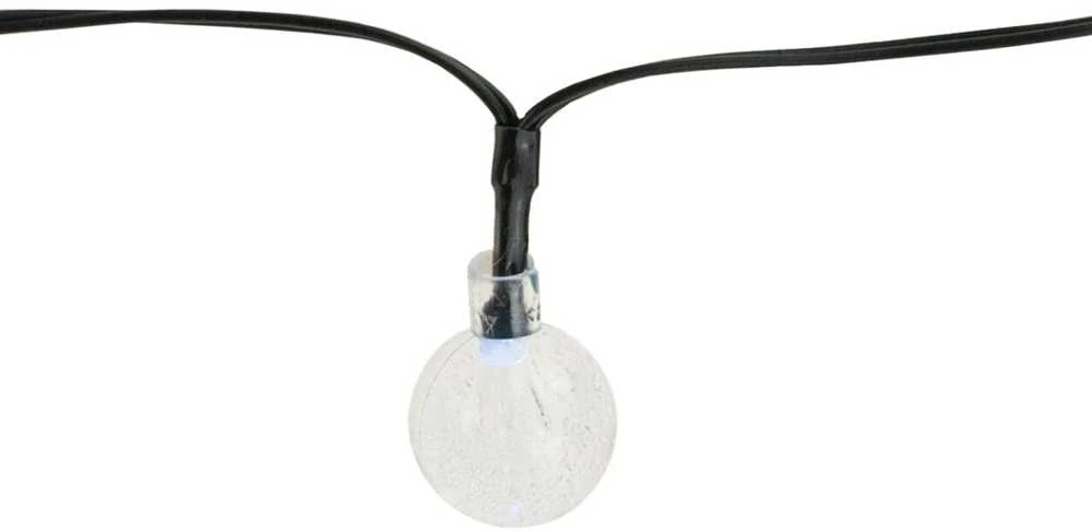 Soliarinė lempučių girlianda 20 LED, 5 m, šaltai balta