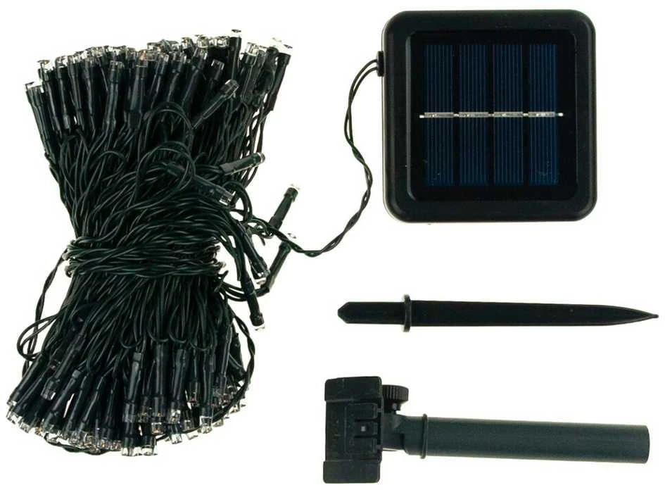 Soliarinė lempučių girlianda 200LED, 20 m, šiltai balta