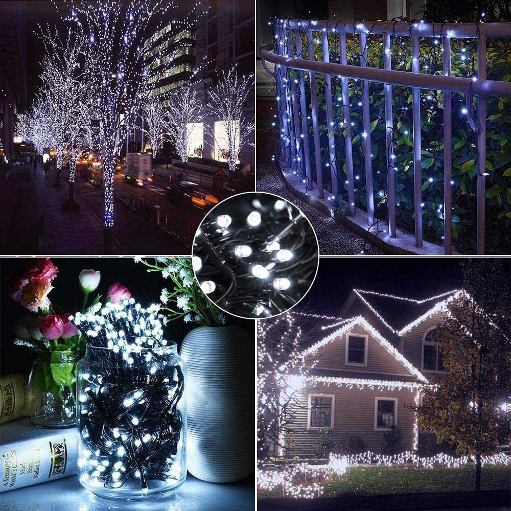 Soliarinė lempučių girlianda 500 LED, 52 m, šaltai balta