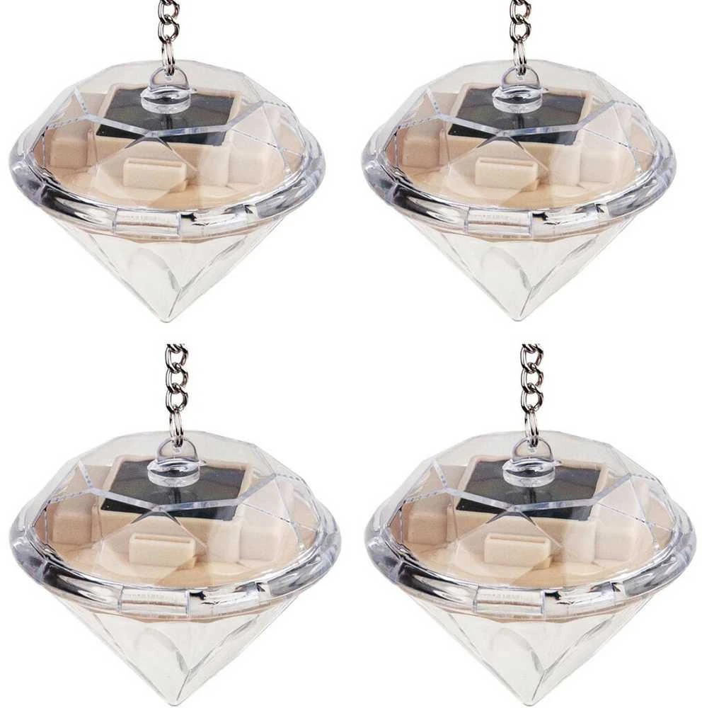 Soliariniai sodo šviestuvai Diamonds LED RGB, 4 vnt.