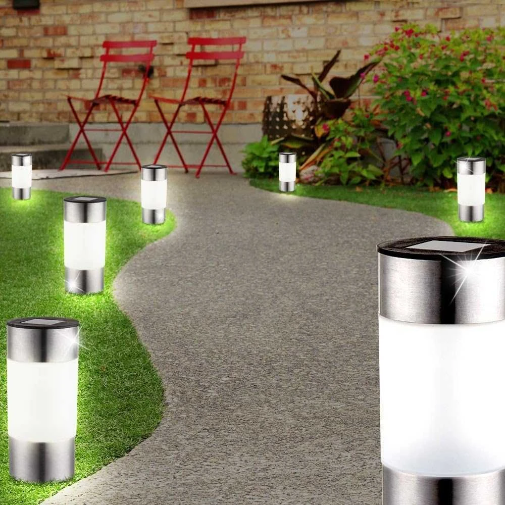 Soliariniai sodo šviestuvai SOLAR LED Inox, 3 vnt.