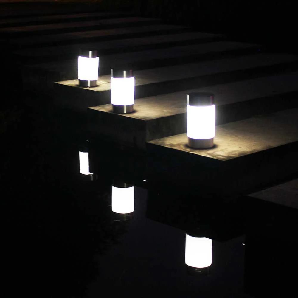 Soliariniai sodo šviestuvai SOLAR LED Inox, 3 vnt.