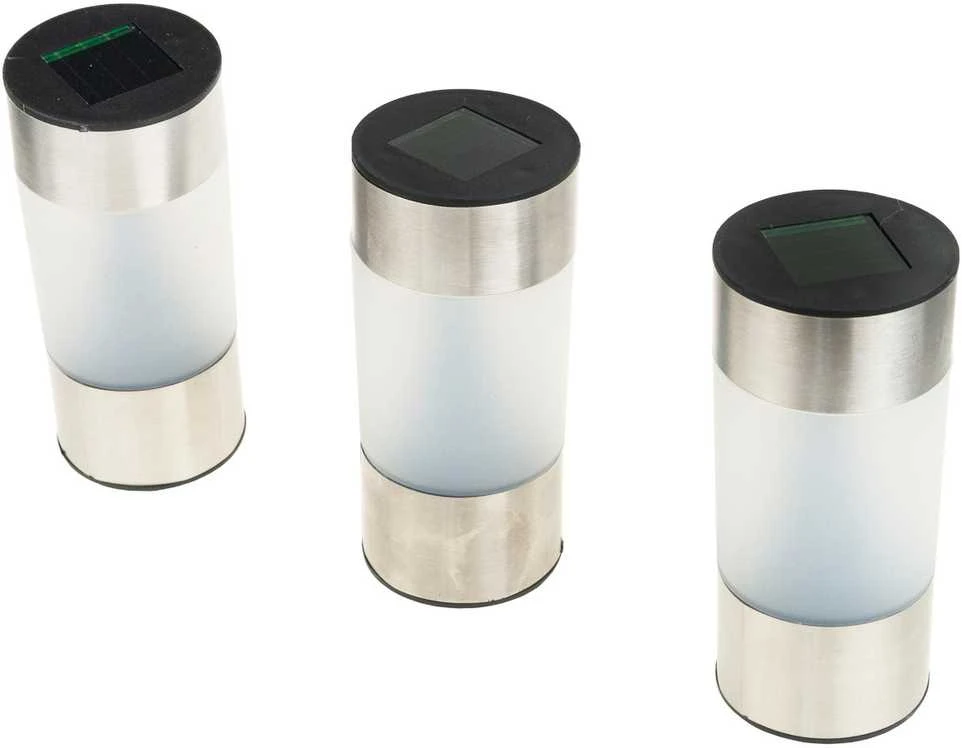 Soliariniai sodo šviestuvai SOLAR LED Inox, 3 vnt.