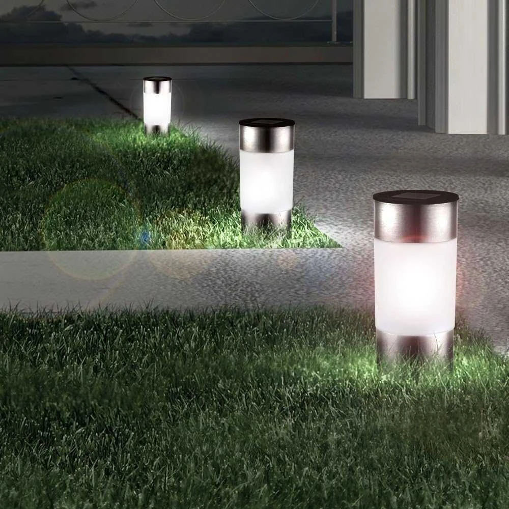 Soliariniai sodo šviestuvai SOLAR LED Inox, 3 vnt.