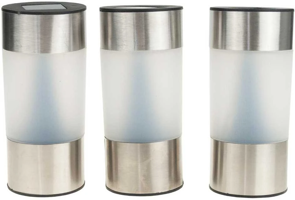Soliariniai sodo šviestuvai SOLAR LED Inox, 3 vnt.