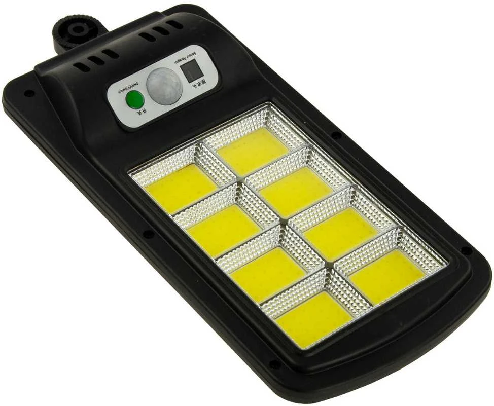 Soliarinis lauko šviestuvas su pultu COB 120 LED su tamsos ir judesio jutikliu