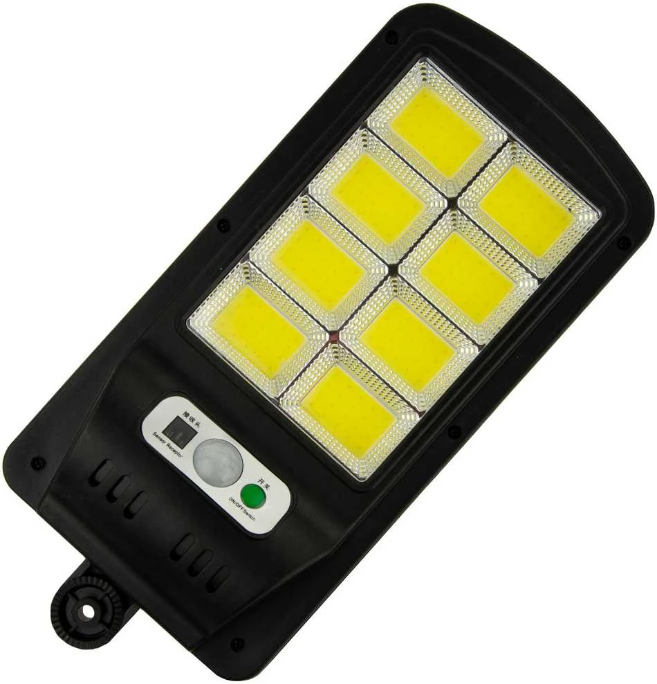 Soliarinis lauko šviestuvas su pultu COB 120 LED su tamsos ir judesio jutikliu