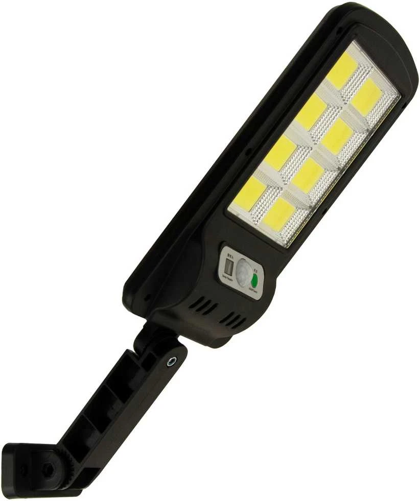 Soliarinis lauko šviestuvas su pultu COB 120 LED su tamsos ir judesio jutikliu