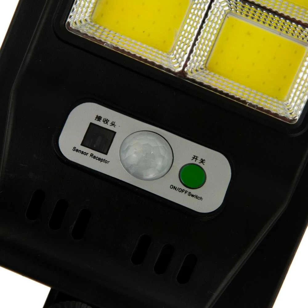 Soliarinis lauko šviestuvas su pultu COB 120 LED su tamsos ir judesio jutikliu