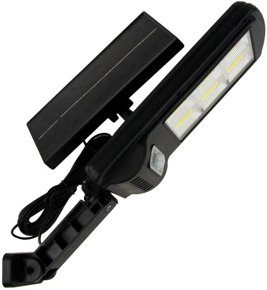 Soliarinis lauko šviestuvas su pultu COB 120 LED su laisvai pastatoma saulės baterija