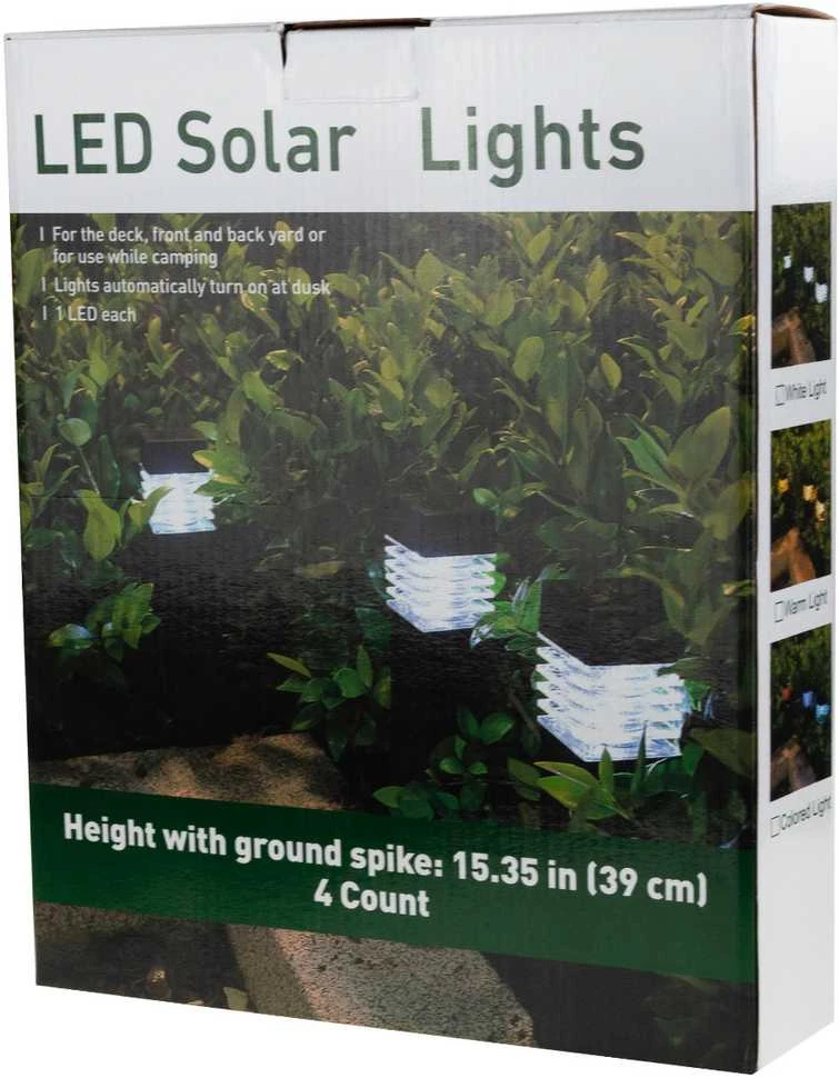 Soliarinis LED sodo šviestuvas ECOBRIGHT, 4 vnt