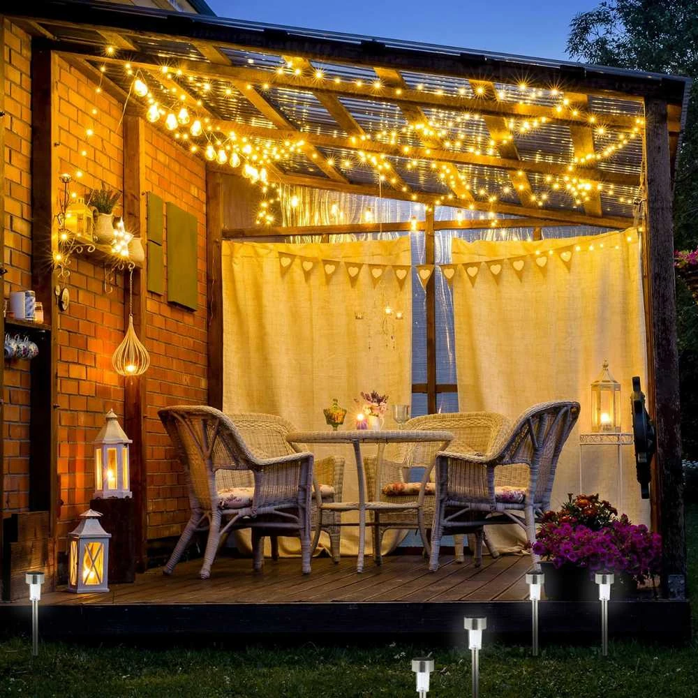 Soliarinis LED sodo šviestuvas Elegance Sidabrinis Inox