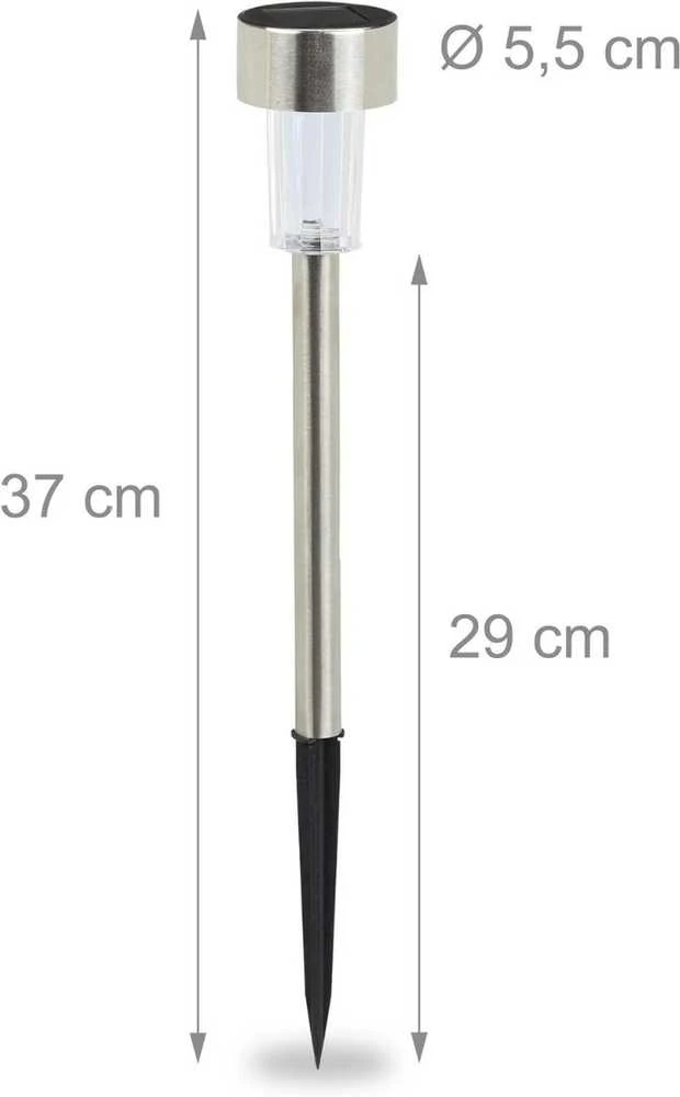 Soliarinis LED sodo šviestuvas Elegance Sidabrinis Inox