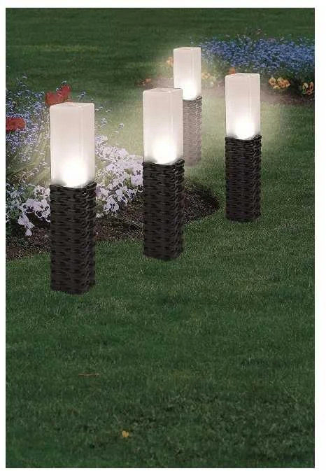 Soliarinis LED sodo šviestuvas Luna, 4 vnt.