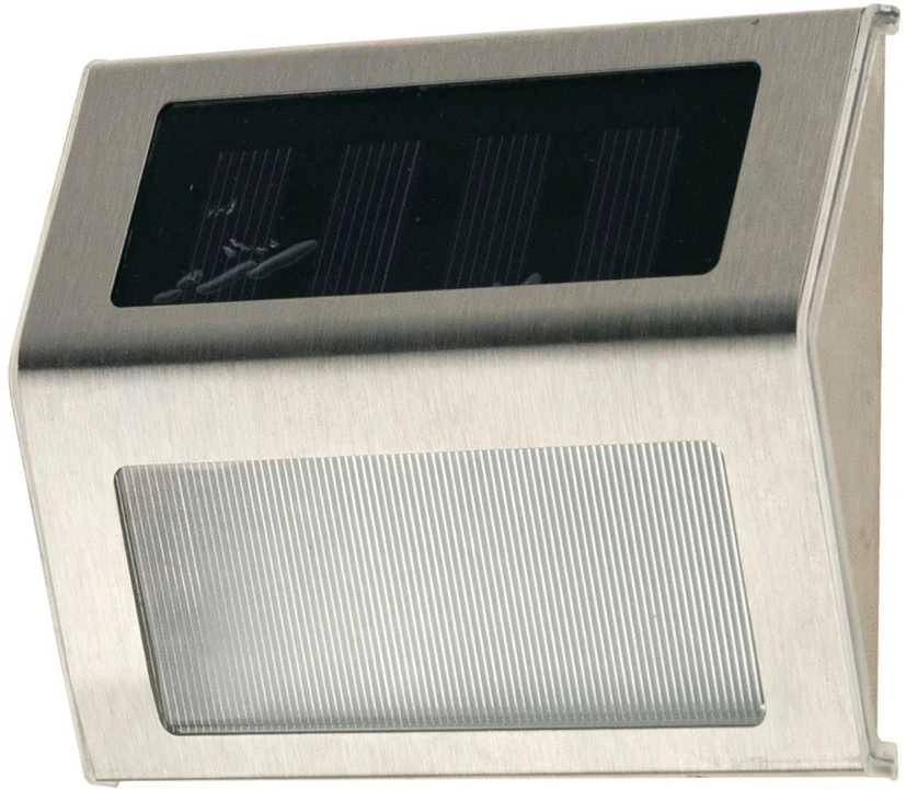 Soliarinis sieninis lauko šviestuvas 3 LED su tamsos jutikliu, 2 vnt.