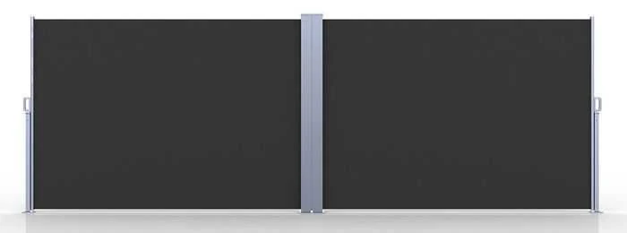 Šoninė dviguba terasos markizė, 200x600 cm, Dark Pilkas