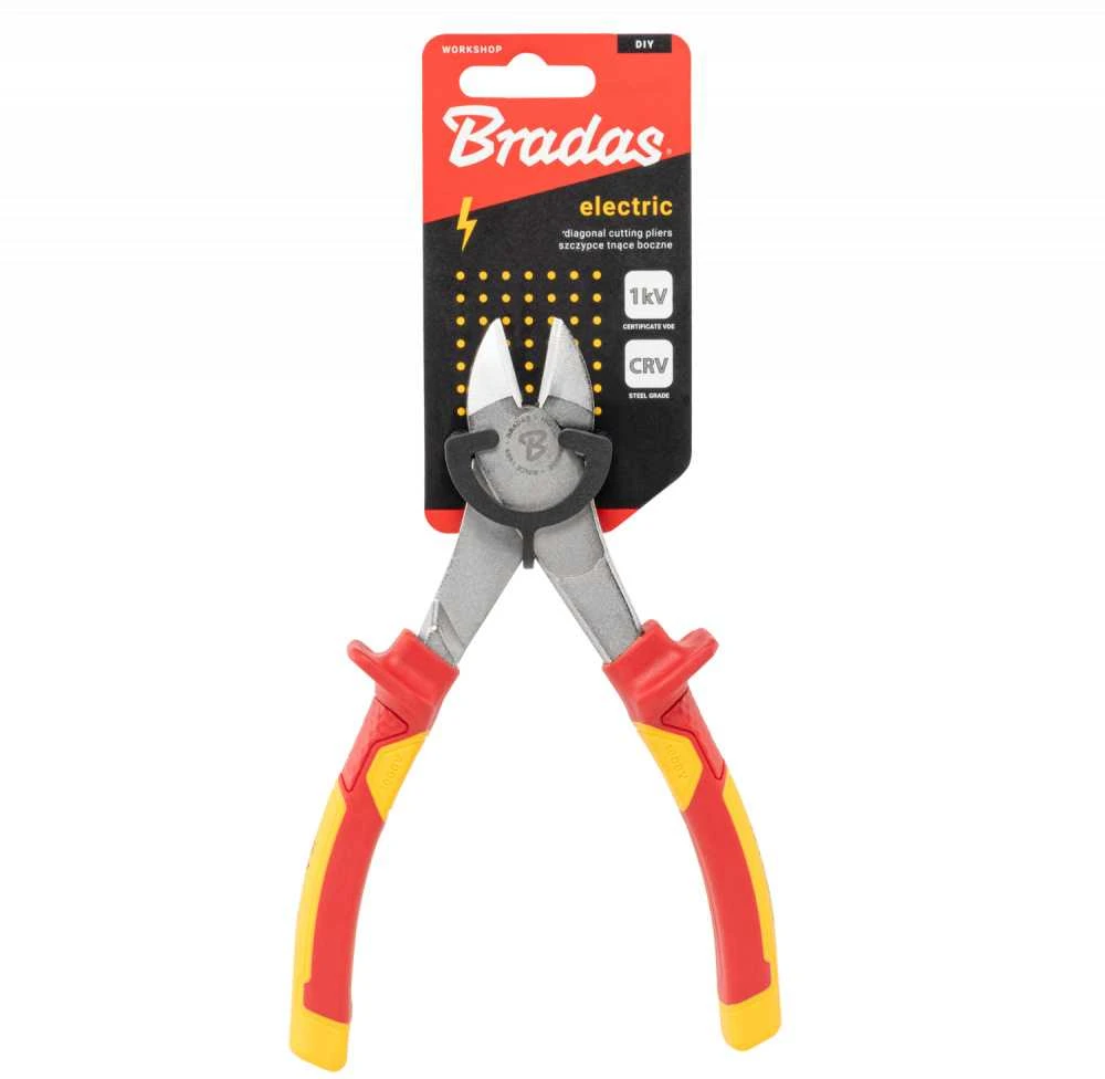 Šoninės pjovimo replės Bradas ELECTRIC HOME & GARAGE, 195 mm 1kV VDE