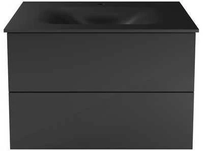 Spintelė Besco Akya Classic 66 cm su praustuvu ir klik-klak, Gun Metal glossy/Gun metal+Chrome